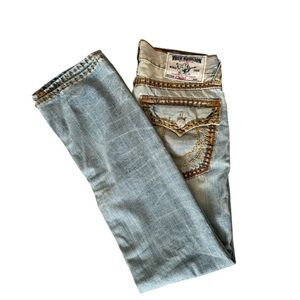 True Religion Light Wash Bootcut Jeans